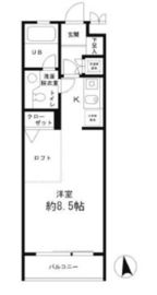 レジディア笹塚 102 間取り図