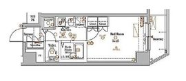 アクサス新宿タワーズイースト 6階 間取り図