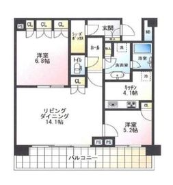 イーストコモンズ清澄白河パークフラッツ 8階 間取り図