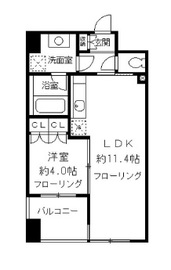 ニューシティアパートメンツ千駄ヶ谷2 1202 間取り図