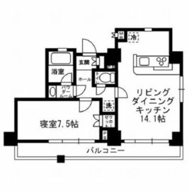 レジディア月島3 1204 間取り図