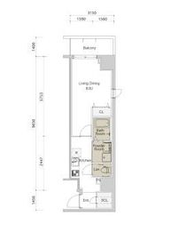 ロイジェント九段 306 間取り図