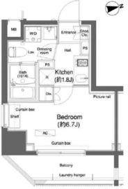 プラウドフラット門前仲町1 1004 間取り図