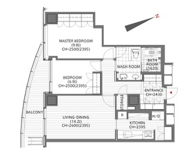 愛宕グリーンヒルズフォレストタワー 3404 間取り図