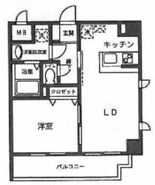 ボヌール和泉 206 間取り図