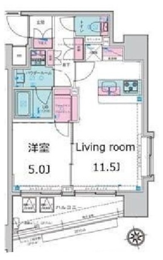 ジェノヴィア新宿御苑グリーンヴェール 13階 間取り図