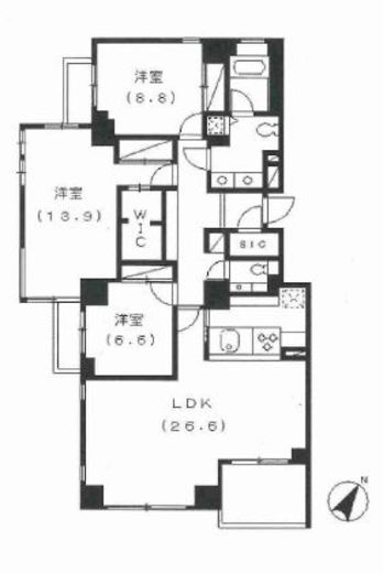 代官山桜の丘 301 間取り図