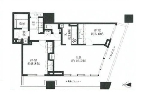 コンシェリア西新宿タワーズウエスト 37階 間取り図