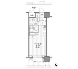 アンビエンテ芝浦 402 間取り図