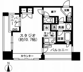 レジディア市ヶ谷 307 間取り図