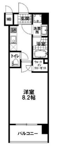 ブリリアント三田慶大前 7階 間取り図