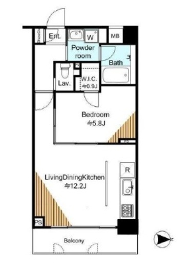 ラフィネ三田 201 間取り図