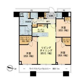 勝どきザ・タワー 7階 間取り図