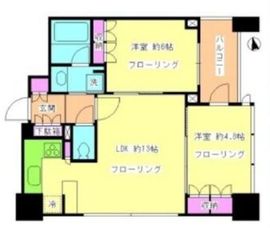 新宿山吹アインスタワー 14階 間取り図