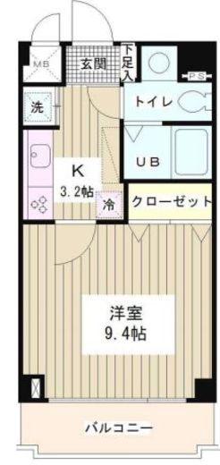 ラフィネ築地 402 間取り図