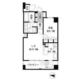 ガーネットコート四谷 805 間取り図