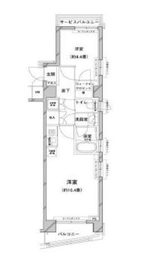 コンフォリア目黒八雲 201 間取り図