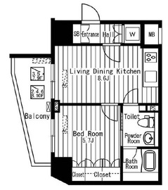 フィールM西新宿 5階 間取り図