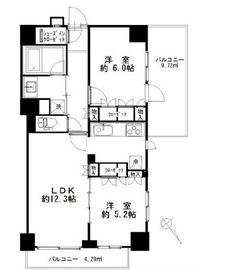 プレシス市谷台町坂 3階 間取り図