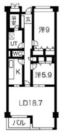 アーバンコート市ヶ谷 105 間取り図