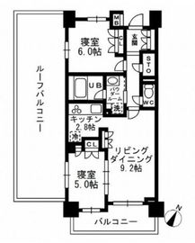 シャンピアグランデ深沢 701 間取り図