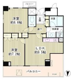 ガーデンホームズ白金 4階 間取り図