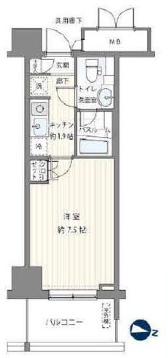 MFPRコート木場公園 1421 間取り図