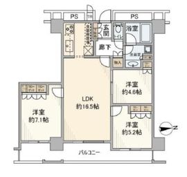 タワーレジデンストーキョー 26階 間取り図