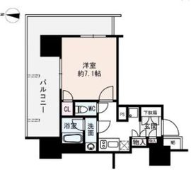 プレミスト新宿山吹 8階 間取り図