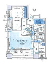 パークホームズ日本橋浜町二丁目リビオガーデン 4階 間取り図