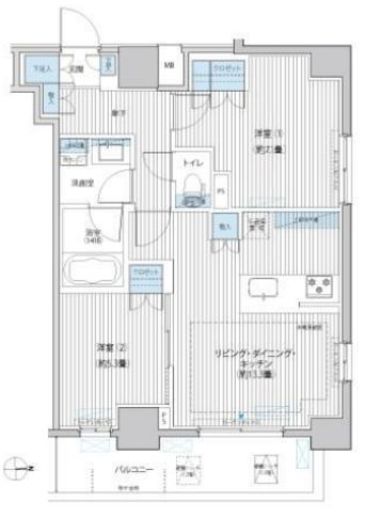 シティインデックス千代田秋葉原 12階 間取り図
