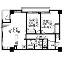 レジディア六本木檜町公園 301 間取り図