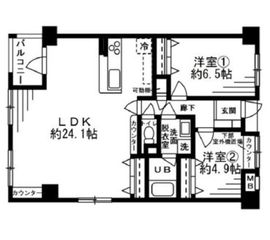 レジディア六本木檜町公園 405 間取り図