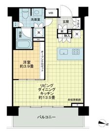 イクサージュ目黒 5階 間取り図