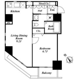 クレジデンス虎ノ門 1501 間取り図