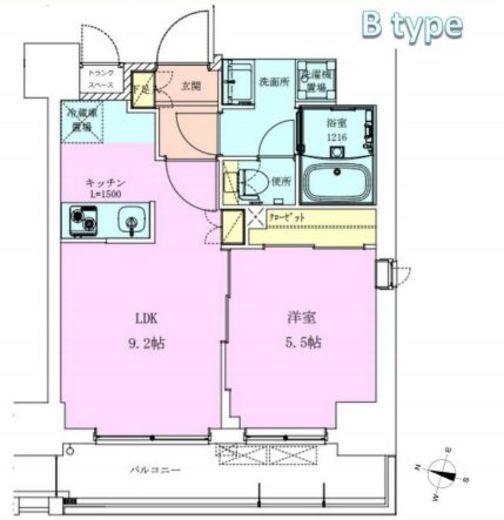 清澄白河レジデンス参番館 802 間取り図