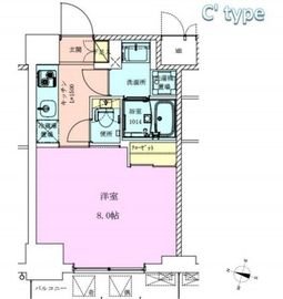 清澄白河レジデンス参番館 204 間取り図