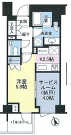 ブランズ六本木 2階 間取り図