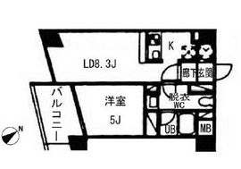 ヴォアラクテ西早稲田 406 間取り図