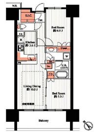 東京ミッドベイ勝どき 14階 間取り図