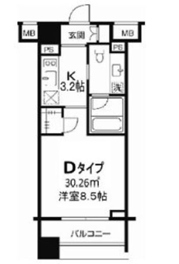 TLRレジデンス両国 704 間取り図