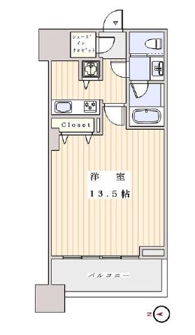 コンシェリア西新宿タワーズウエスト 10階 間取り図