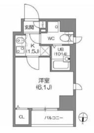 アジールコート中野坂上 402 間取り図