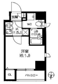 アジールコート中野坂上 1102 間取り図