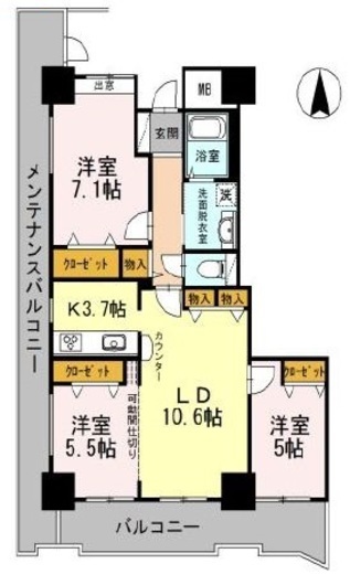 品川シーサイドビュータワー2 601 間取り図