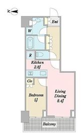 パークハウス清澄白河タワー 5階 間取り図