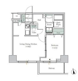 ONE ROOF FLAT TOGOSHI 1403 間取り図