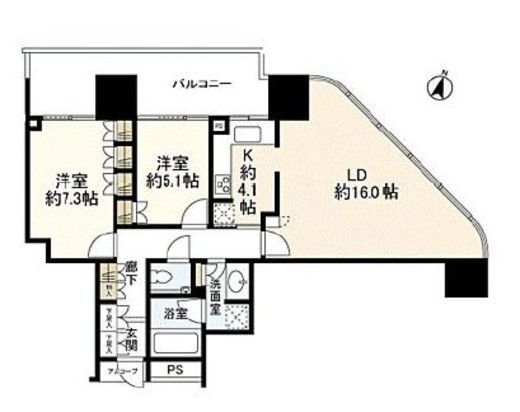 二子玉川ライズタワー 12階 間取り図