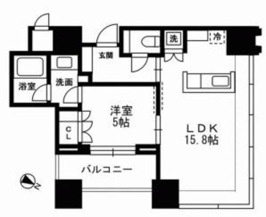 THE ROPPONGI TOKYO CLUB RESIDENCE 16階 間取り図