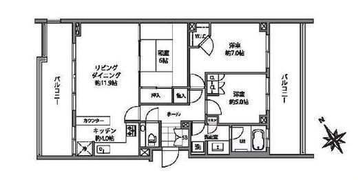 目白ガーデンヒルズ 6階 間取り図